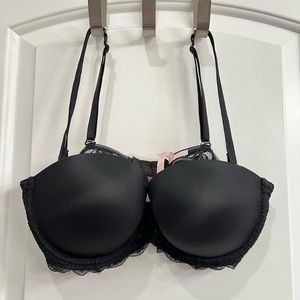 NWT Black T-Shirt Plunge 36C